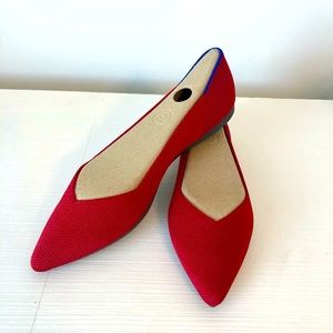 Rothy’s Red Pointed-Toe Flat